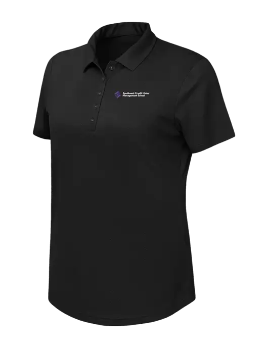 Callaway Womens Birdseye Black Polo w/SCMS Logo