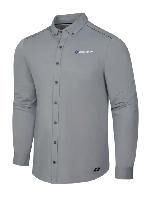 OGIO Medium Grey Heather Modern Code Stretch Button-Up Shirt w/SCMS Logo