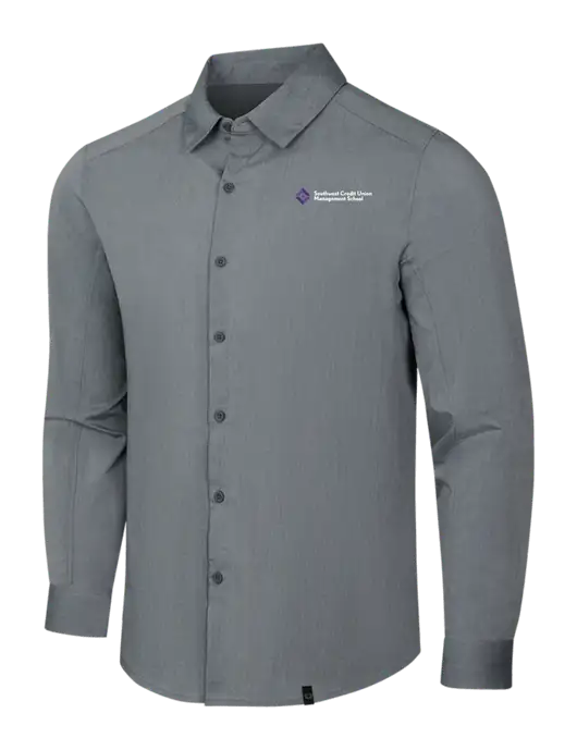 OGIO Medium Grey Heather Commuter Woven Shirt w/SCMS Logo