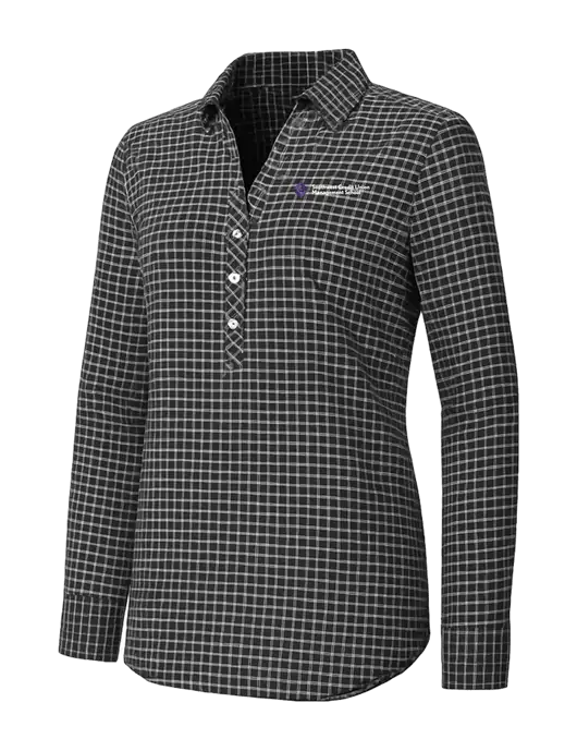 Womens Dark Grey/White City Stretch Shirt w/SCMS Logo