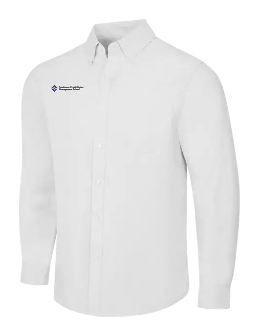 White SuperPro Oxford Shirt w/SCMS Logo