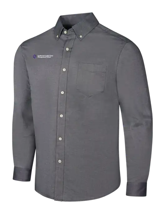 Dark Grey SuperPro Oxford Shirt w/SCMS Logo