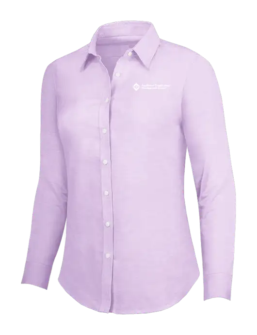 Soft Purple Womens SuperPro Oxford Shirt w/SCMS Logo