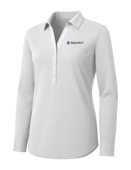 Womens White City Stretch Shirt w/SCMS Logo