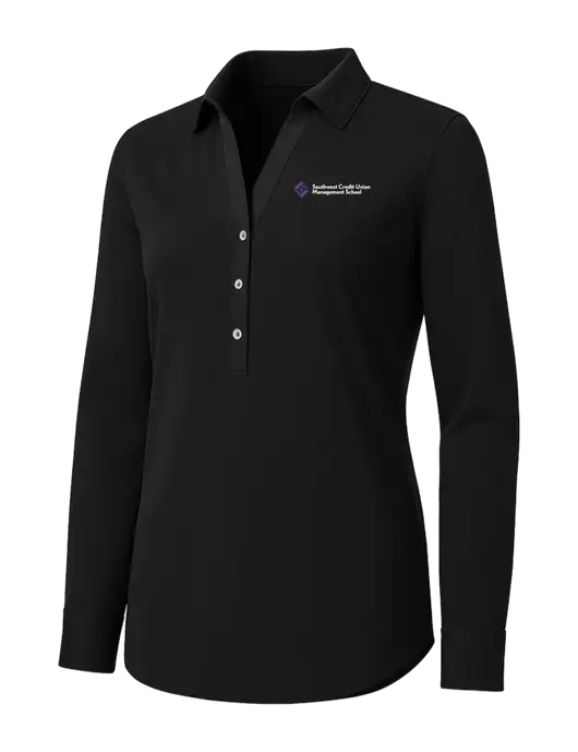 Womens Black City Stretch Shirt w/SCMS Logo