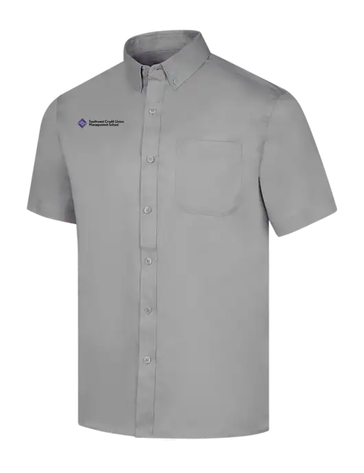 Short Sleeve Light Grey Superpro React Twill Shirt w/SCMS Logo