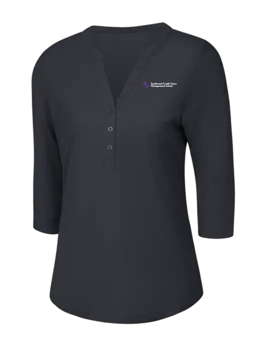 OGIO Charcoal Grey Jewel Henley w/SCMS Logo