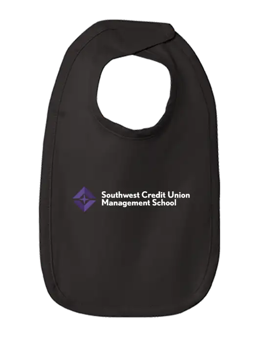 Rabbit Skins Black Infant Premium Jersey Bib w/SCMS Logo