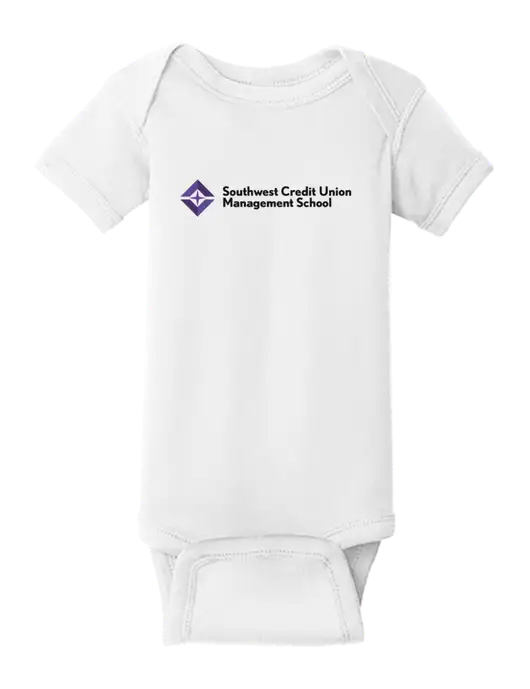 Rabbit Skins White Infant Short Sleeve Baby Rib Bodysuit w/SCMS Logo