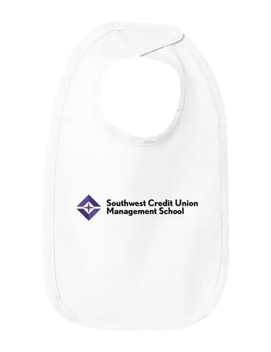 Rabbit Skins White Infant Premium Jersey Bib w/SCMS Logo