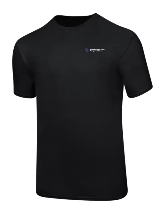 Ring Spun Jet Black 4.5 oz T-Shirt w/SCMS Logo