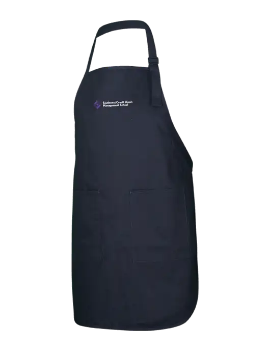 Full-Length Black Apron With Pockets w/SCMS Logo