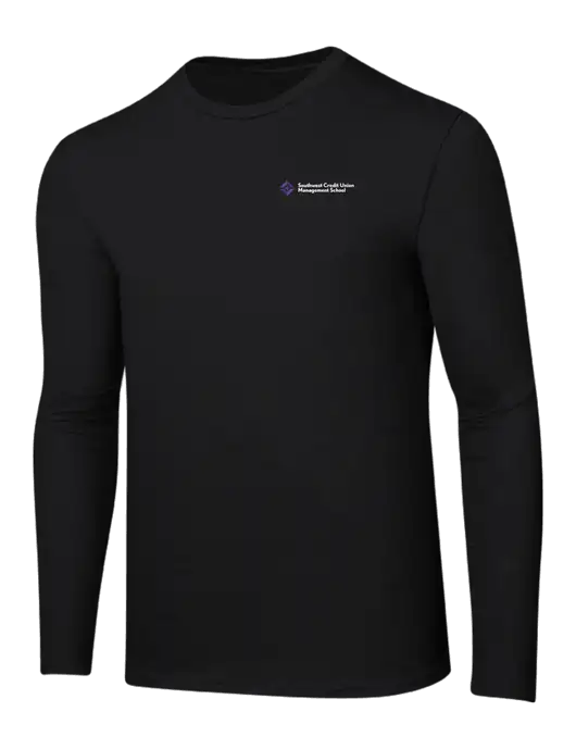 Ring Spun Jet Black 4.5 oz Long Sleeve T-Shirt w/SCMS Logo
