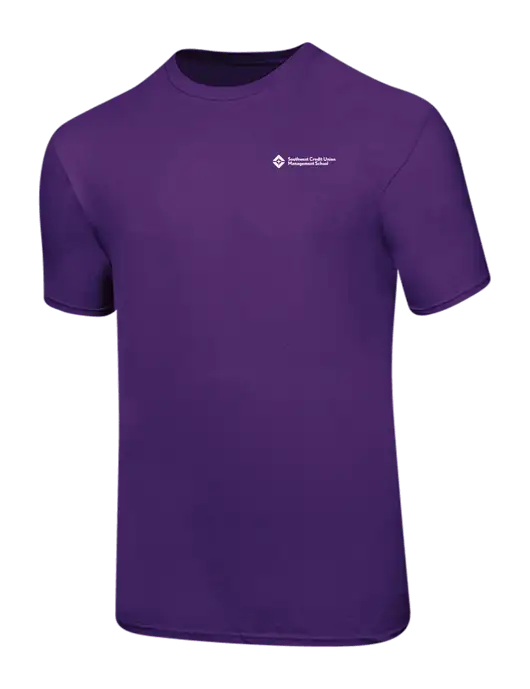 Ring Spun Purple 4.5 oz T-Shirt w/SCMS Logo