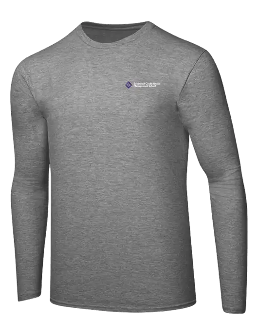 Ring Spun Light Heather Grey 4.5 oz Long Sleeve T-Shirt w/SCMS Logo