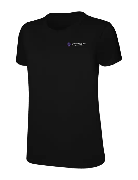 Womens Ring Spun Jet Black 4.5 oz T-Shirt w/SCMS Logo