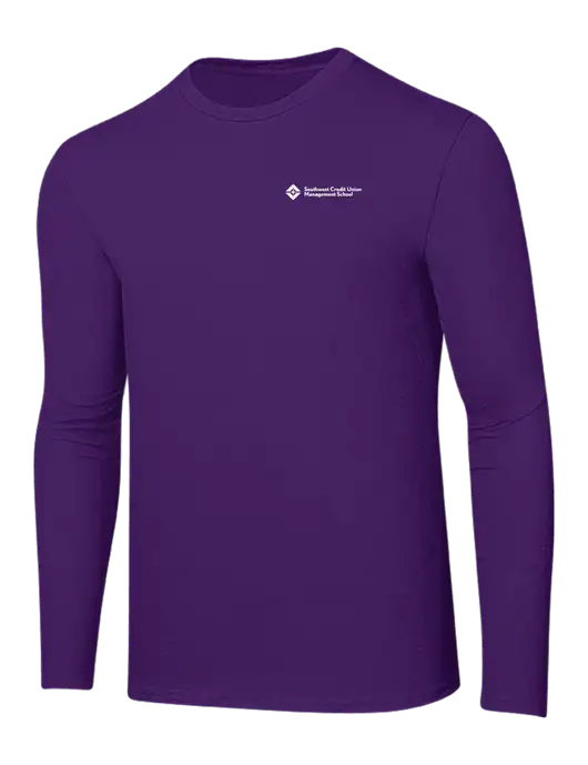 Ring Spun Purple 4.5 oz Long Sleeve T-Shirt w/SCMS Logo