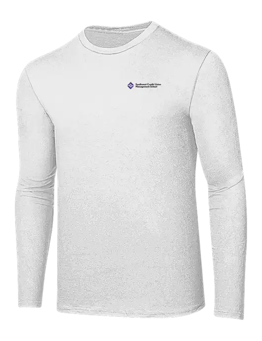 Ring Spun White 4.5 oz Long Sleeve T-Shirt w/SCMS Logo
