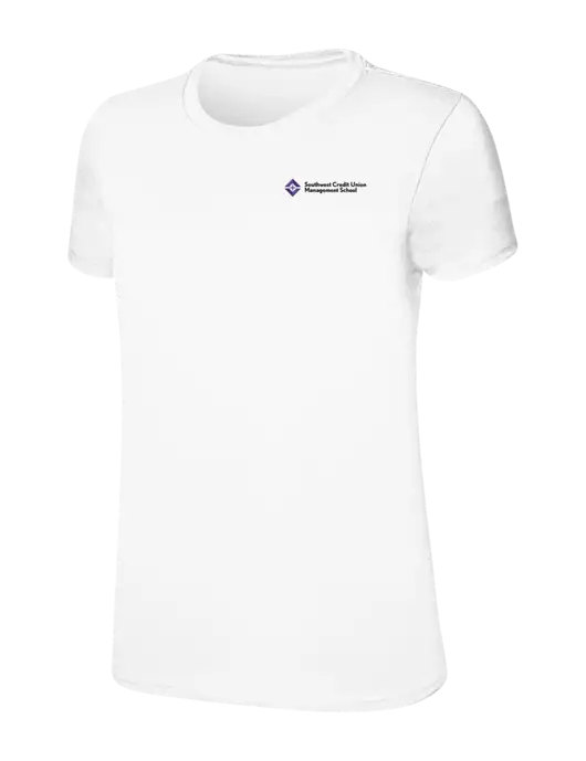 Womens Ring Spun White 4.5 oz T-Shirt w/SCMS Logo