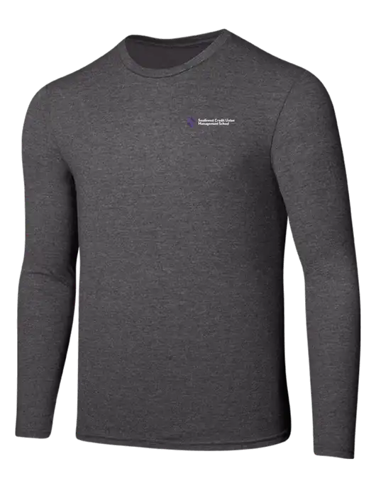 Seriously Soft Heathered Charcoal Long Sleeve T-Shirt w/SCMS Logo