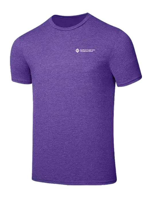 Seriously Soft Heathered Purple T-Shirt w/SCMS Logo