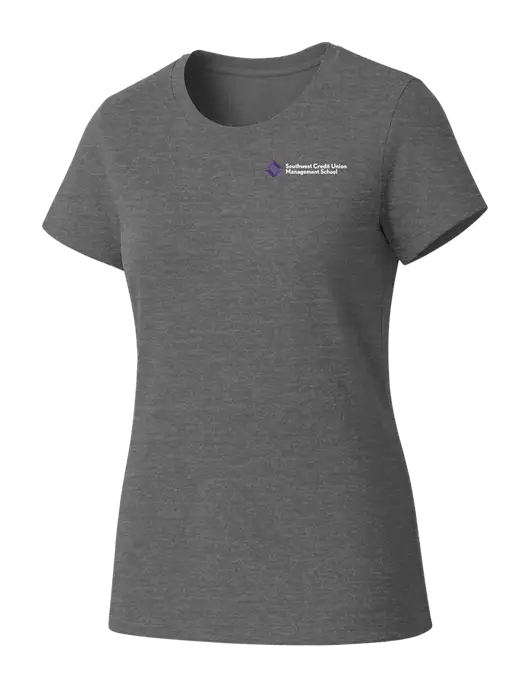 Womens Seriously Soft Grey Frost T-Shirt w/SCMS Logo