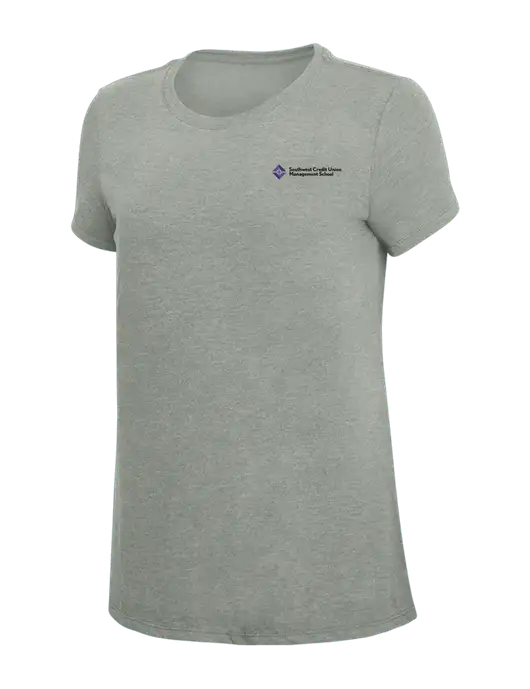 Womens Simply Soft Grey Frost 4.5oz  Poly/Combed Ring Spun Cotton T-Shirt w/SCMS Logo