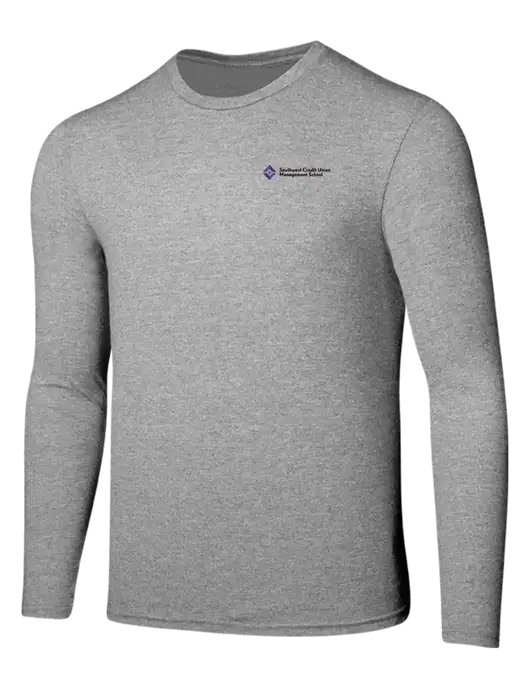 Seriously Soft Light Heathered Grey Long Sleeve T-Shirt w/SCMS Logo
