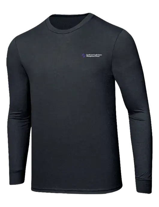 Simply Soft Long Sleeve Black Frost 4.5 oz, Poly/Combed Ring Spun Cotton T-Shirt w/SCMS Logo