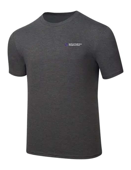 Simply Soft Heathered Charcoal 4.5oz  Poly/Combed Ring Spun Cotton T-Shirt w/SCMS Logo