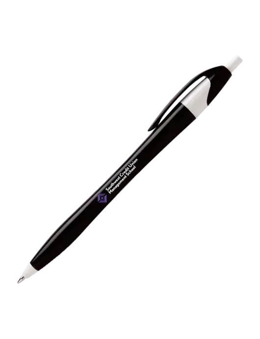 Novella Black/White Executive Pen - Blue Ink w/SCMS Logo