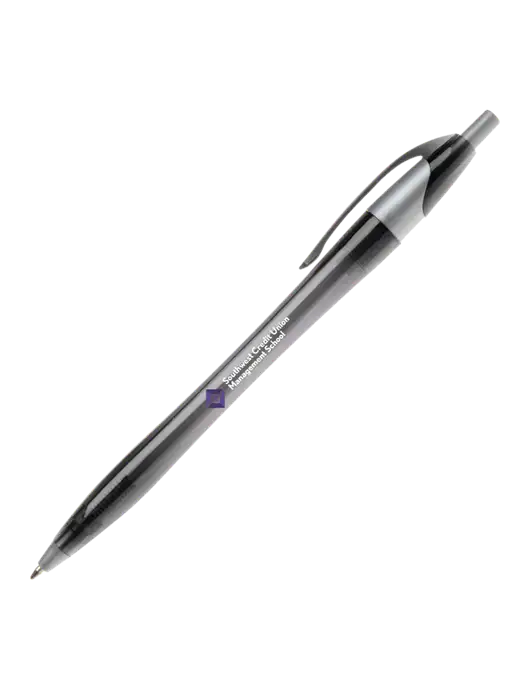 Novella Translucent Black/Silver Jewel Pen - Blue Ink w/SCMS Logo