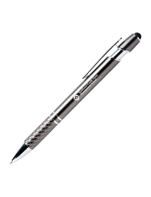 Valencia Gunmetal Stylus Pen - Black Ink w/SCMS Logo