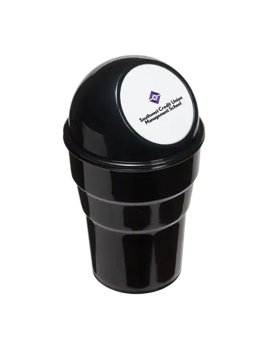 Black Car Cup Holder Trash Can w/SCMS  Logo