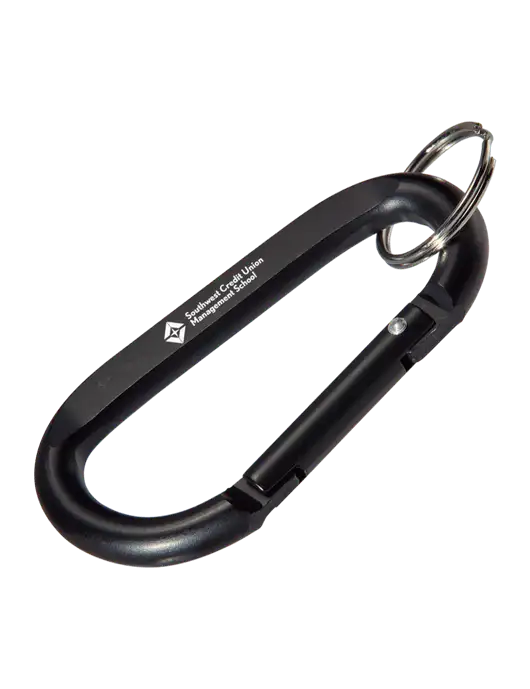 Black Carabiner & Key Ring w/SCMS Logo