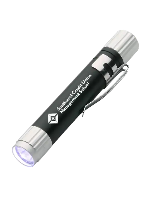 Black Aluminum LED Penlight w/SCMS Logo