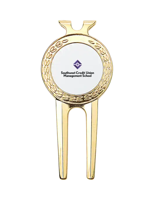 Gold Divot Tool, 1.5 x 3 w/SCMS  Logo