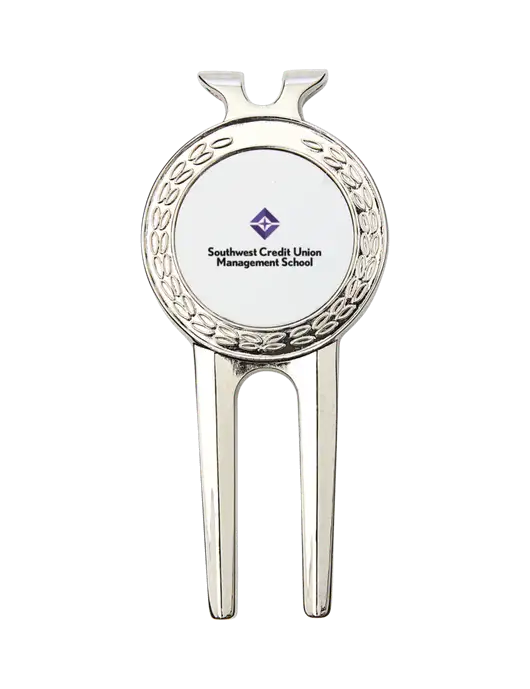 Silver Divot Tool, 1.5 x 3 w/SCMS  Logo