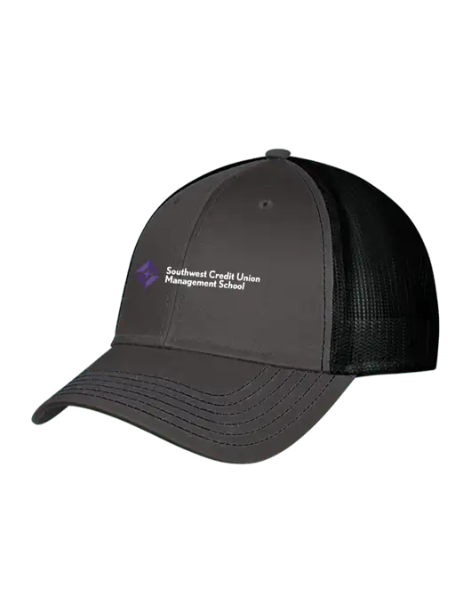 Charcoal & Black Mesh Trucker Cap Snap Back w/SCMS Logo