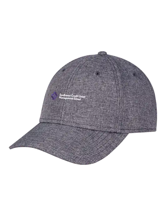 Heather Charcoal Structured Linen Look Cap Hook & Loop w/SCMS Logo