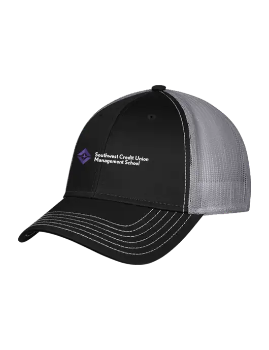 Black & Grey Mesh Trucker Cap Snap Back w/SCMS Logo