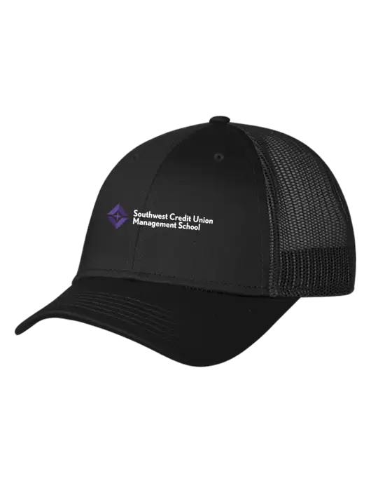 Black Mesh Trucker Cap Snap Back w/SCMS Logo