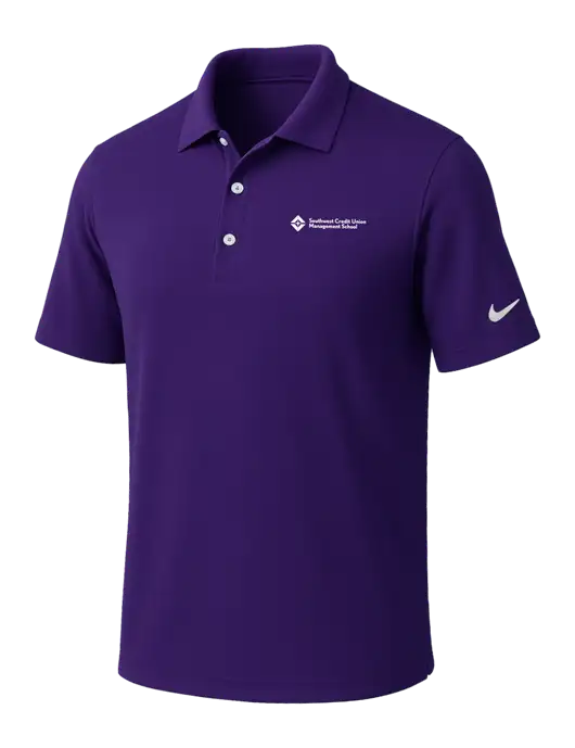 NIKE Purple Dri-Fit Micro Pique Polo w/SCMS Logo