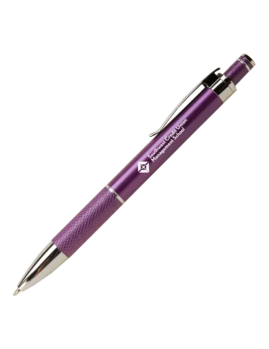 Diamond Etched Purple Pen - Black Ink w/SCMS Logo