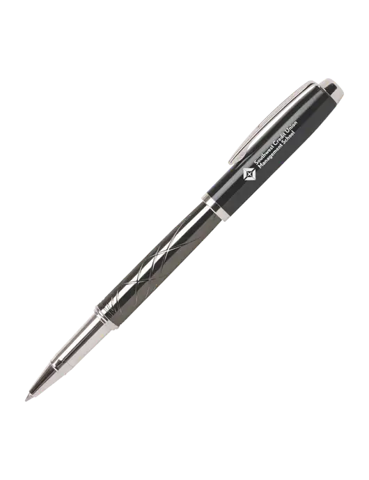 Modernist Black Rollerball Pen - Black Ink w/SCMS Logo