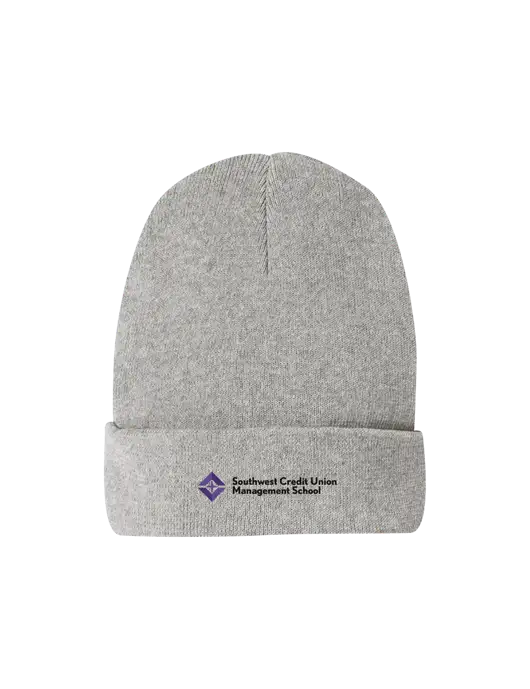 Recycled Light Heather Grey Beanie w/SCMS Logo