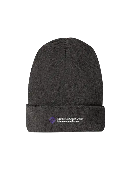 Recycled Charcoal Heather Beanie w/SCMS Logo