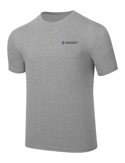 Simply Soft Heathered Light Grey 4.5oz  Poly/Combed Ring Spun Cotton T-Shirt w/SCMS Logo