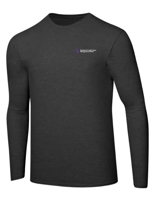 Ring Spun Dark Heather Grey 4.5 oz Long Sleeve T-Shirt w/SCMS Logo