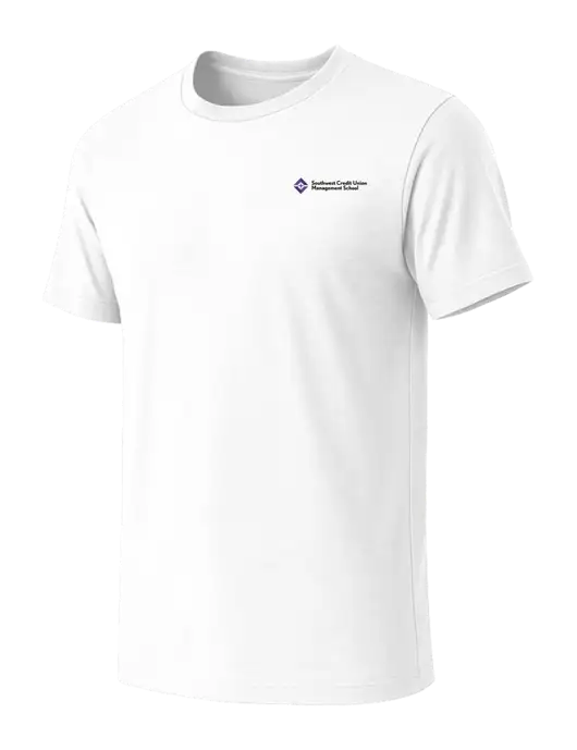 BELLA+CANVAS White Blend CVC Short Sleeve Tee w/SCMS Logo
